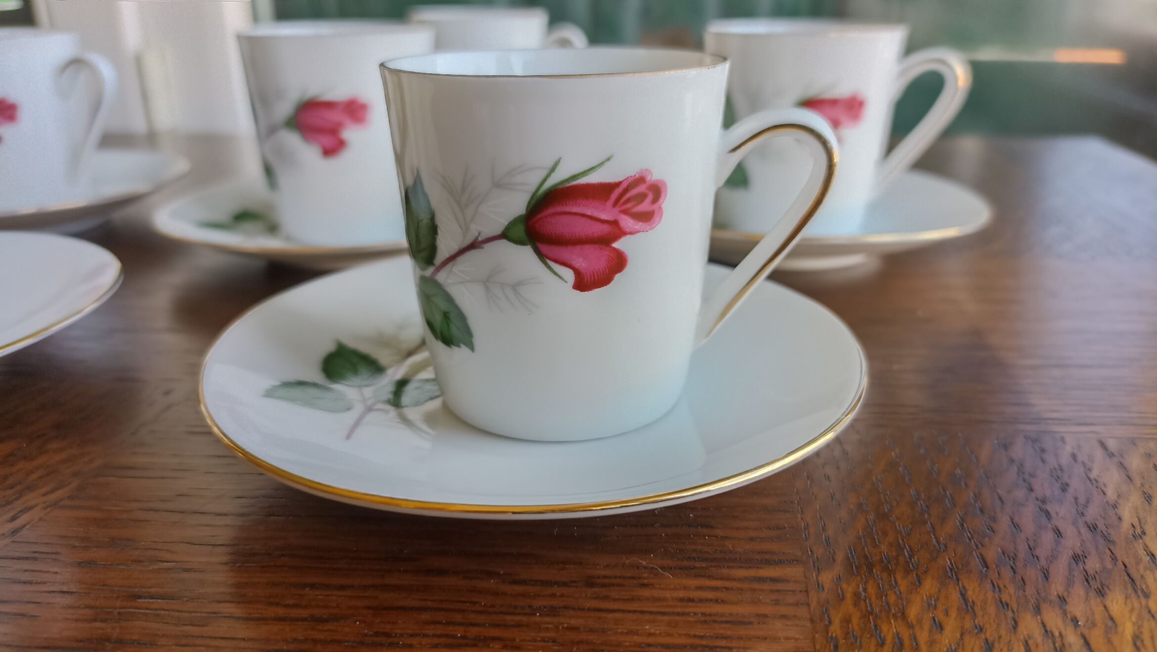6 espresso cups in Bavarian porcelain Winterling Marktleuthen