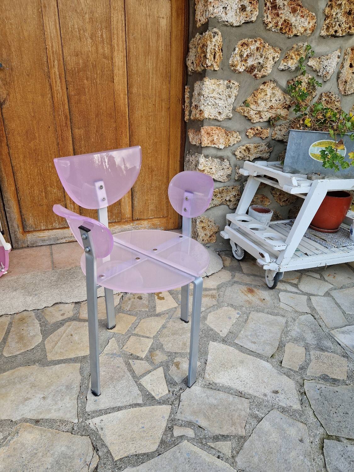 Chaises en plexiglas Piretti vintage