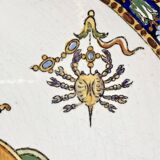 Lentil plate dish Gien Renaissance white background XIX