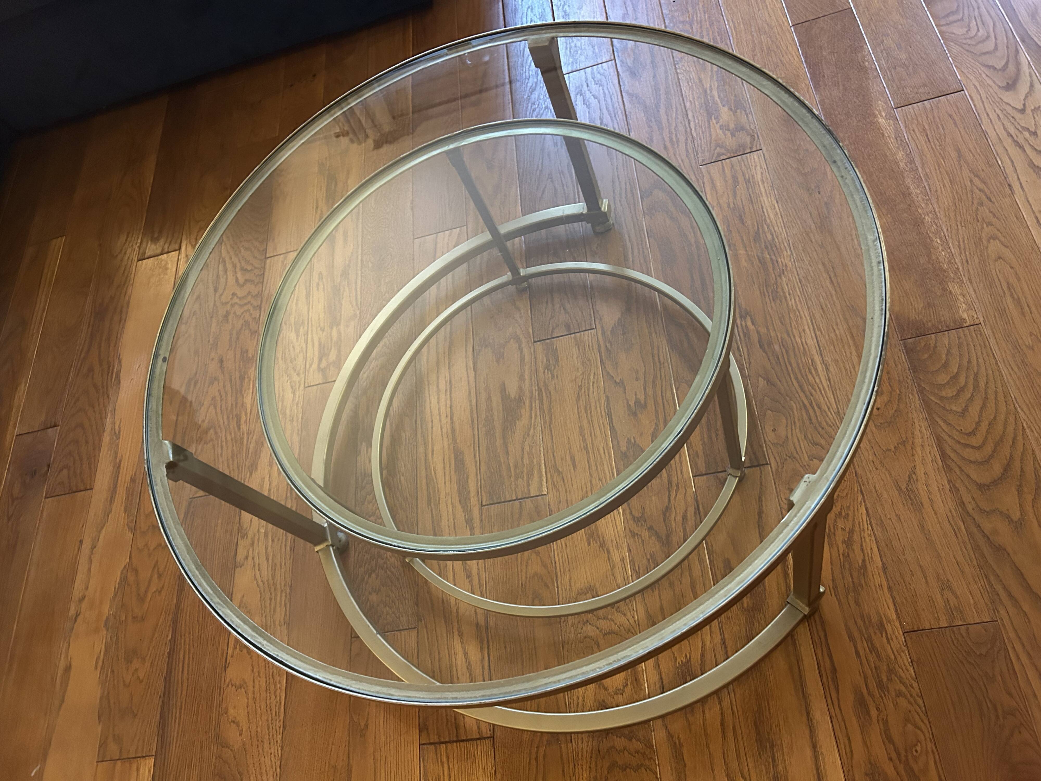 Glass coffee table