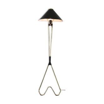 Mid-century brass floor lamp