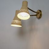 Italian wall lamp double flexible 1950