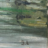 Painting "Old Paris" Lavoir Notre Dame HST