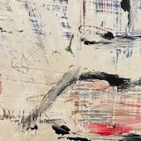 Modern Abstract Painting, Acrylic on Wood, Framed