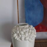 Small white shell vase