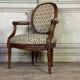 Pair Of Louis XVI Armchairs In Carved Wood, 18th Century