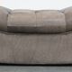Luxurious, comfortable, gray leather vintage footstool