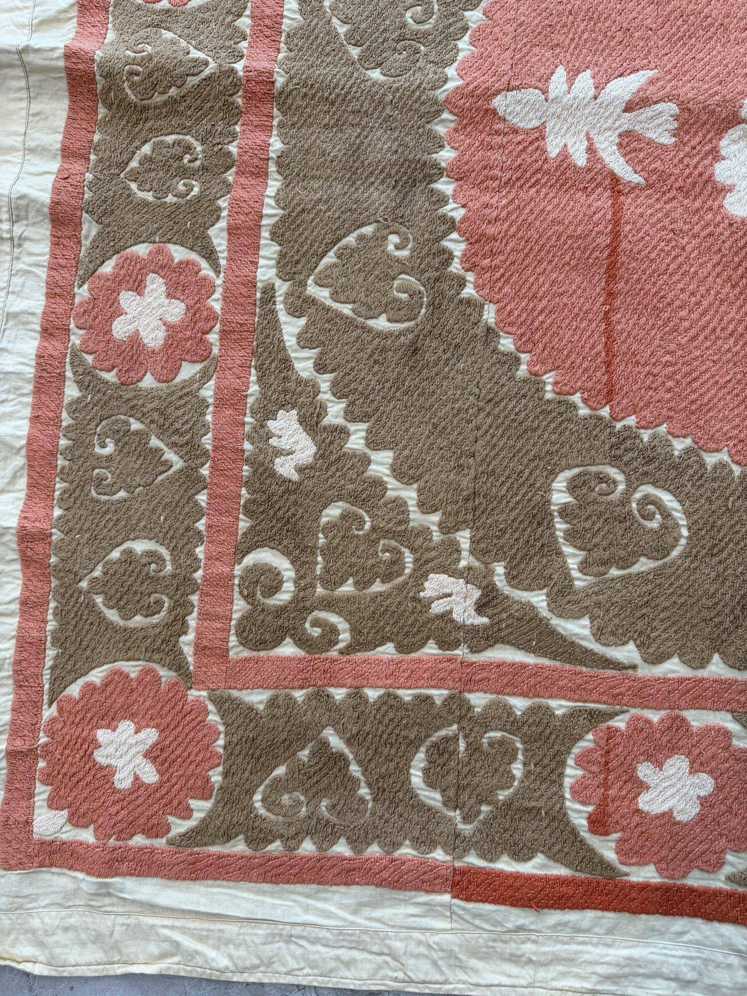 Vintage hand-embroidered tablecloth 133x134 cm