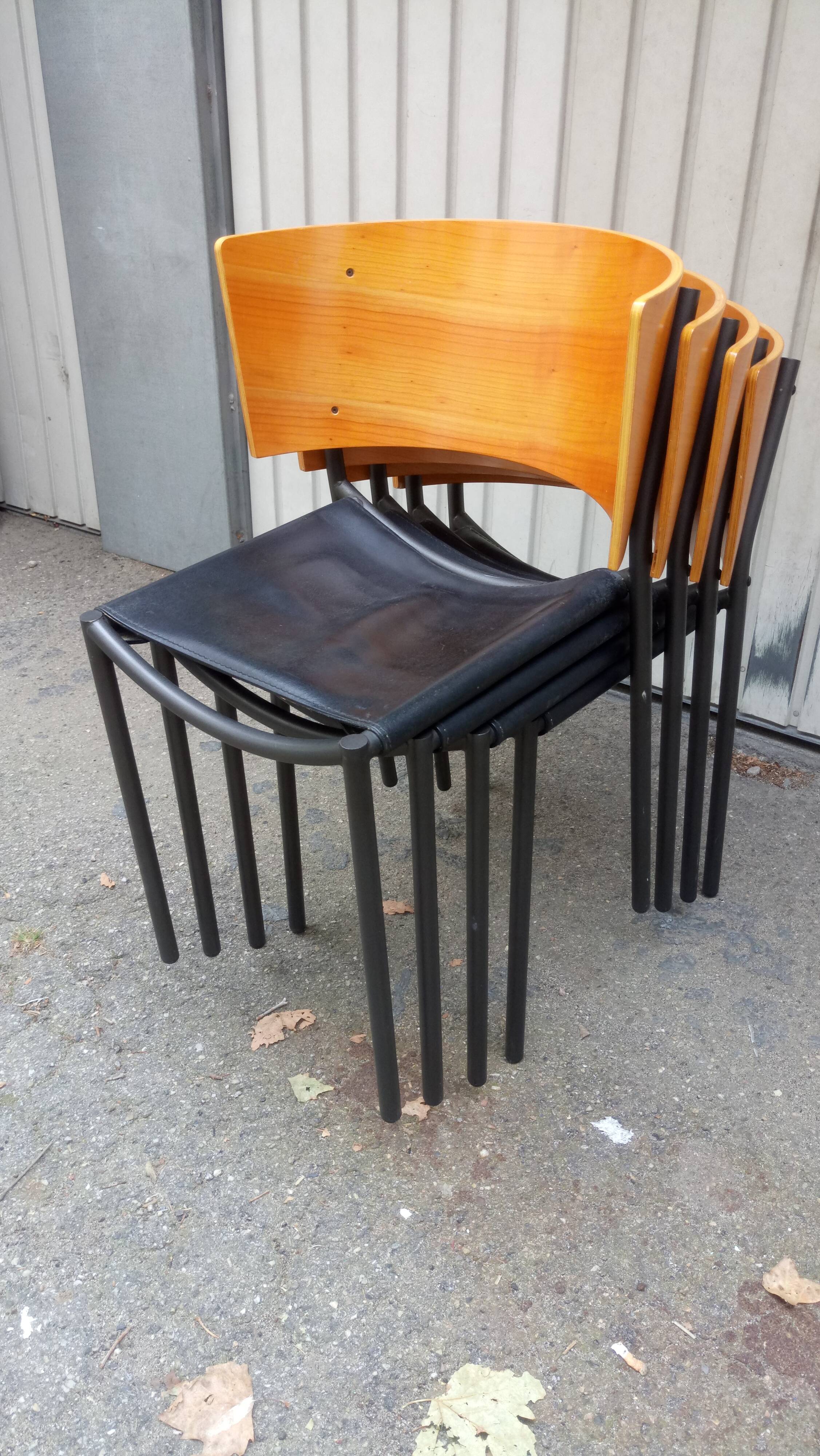 4 chairs vintage Starck model Lila Hunter XO 1988