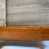 Maison Regain style modernist armchair in solid elm