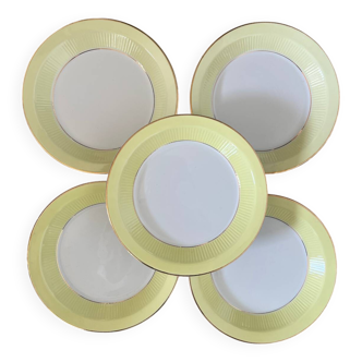 Yellow Moulin des Loups soup plates