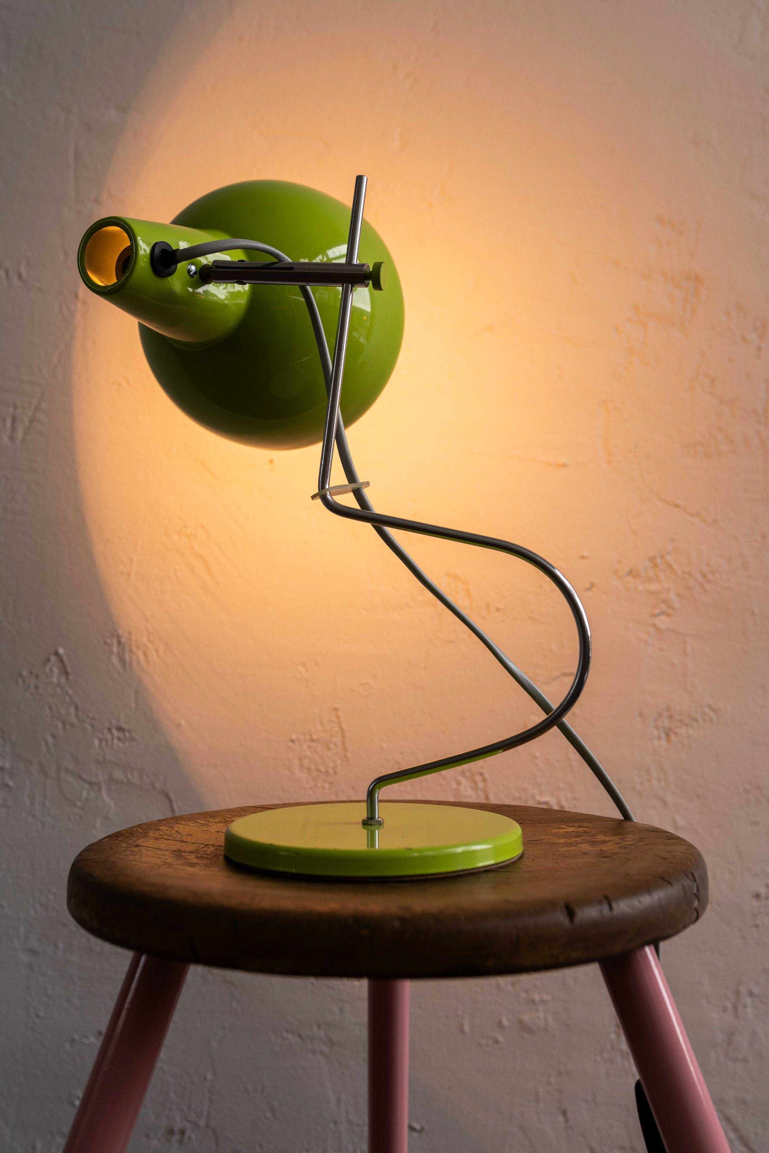 Vintage Green Czechoslovak Table Lamp By Lidokov, 1970s
