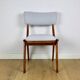 Skoczek chair light blue light grey boucle from the 70s