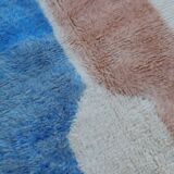 Tapis berbère bleu et beige