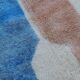 Modern light blue and beige colorful Berber rug