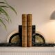 Art Deco pair of bookends in marble and green onyx – 1930s-1950s