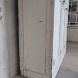 Weathered wooden locker
