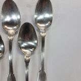 6 small silver-plated dessert spoons