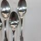 6 small silver-plated dessert spoons