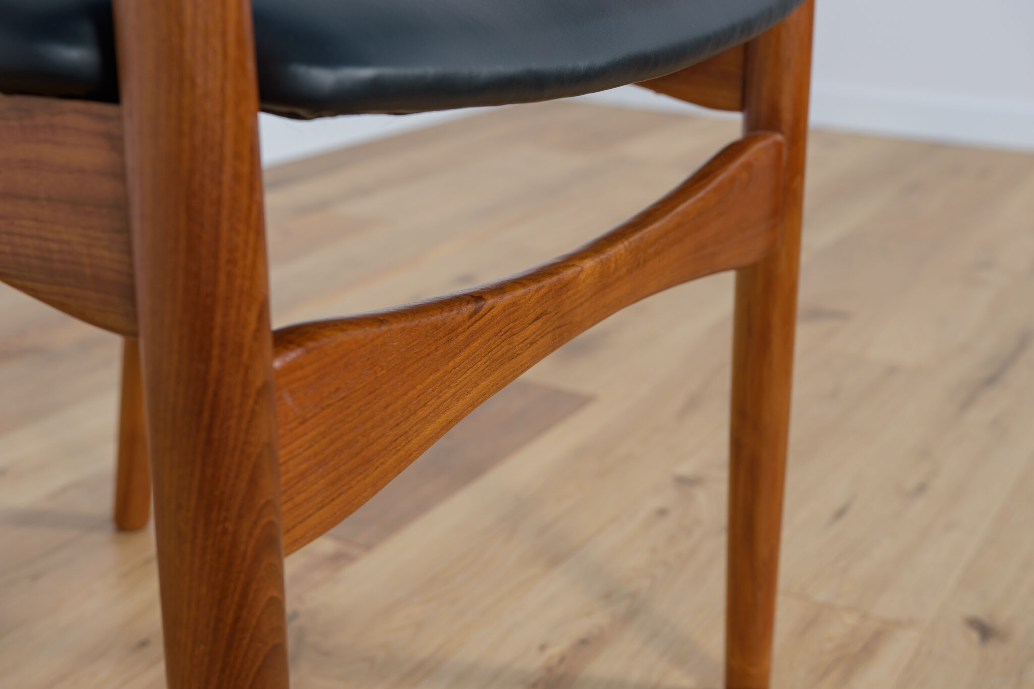 Mid-Century Danish Teak & Leather Armchair, 1970s