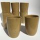 9 gobelets tasses grès digoin blond moucheté