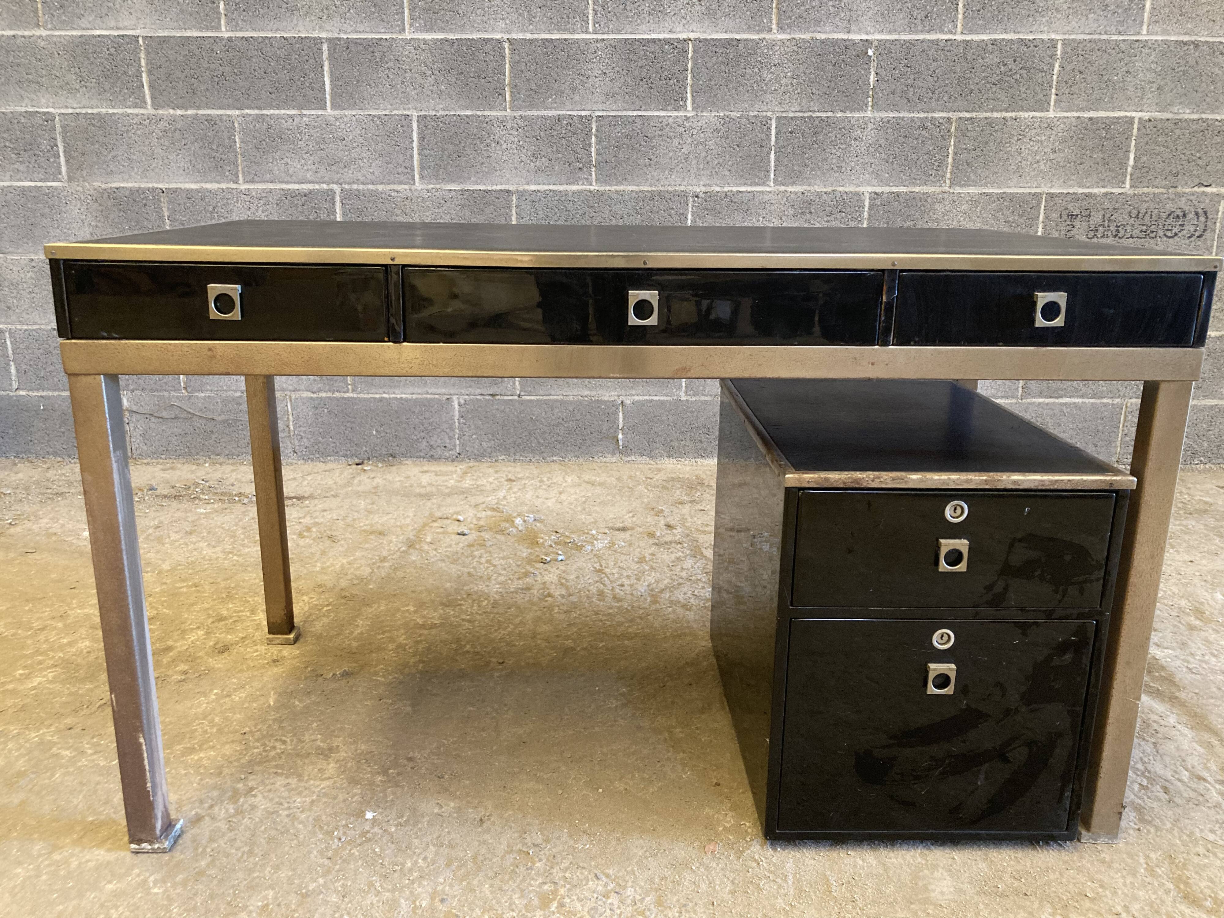 Office model 130 black Guy Lefèvre 1970 house Jansen