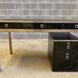 Office model 130 black Guy Lefèvre 1970 house Jansen