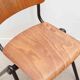 Galvanitas S35 oak and brown chair