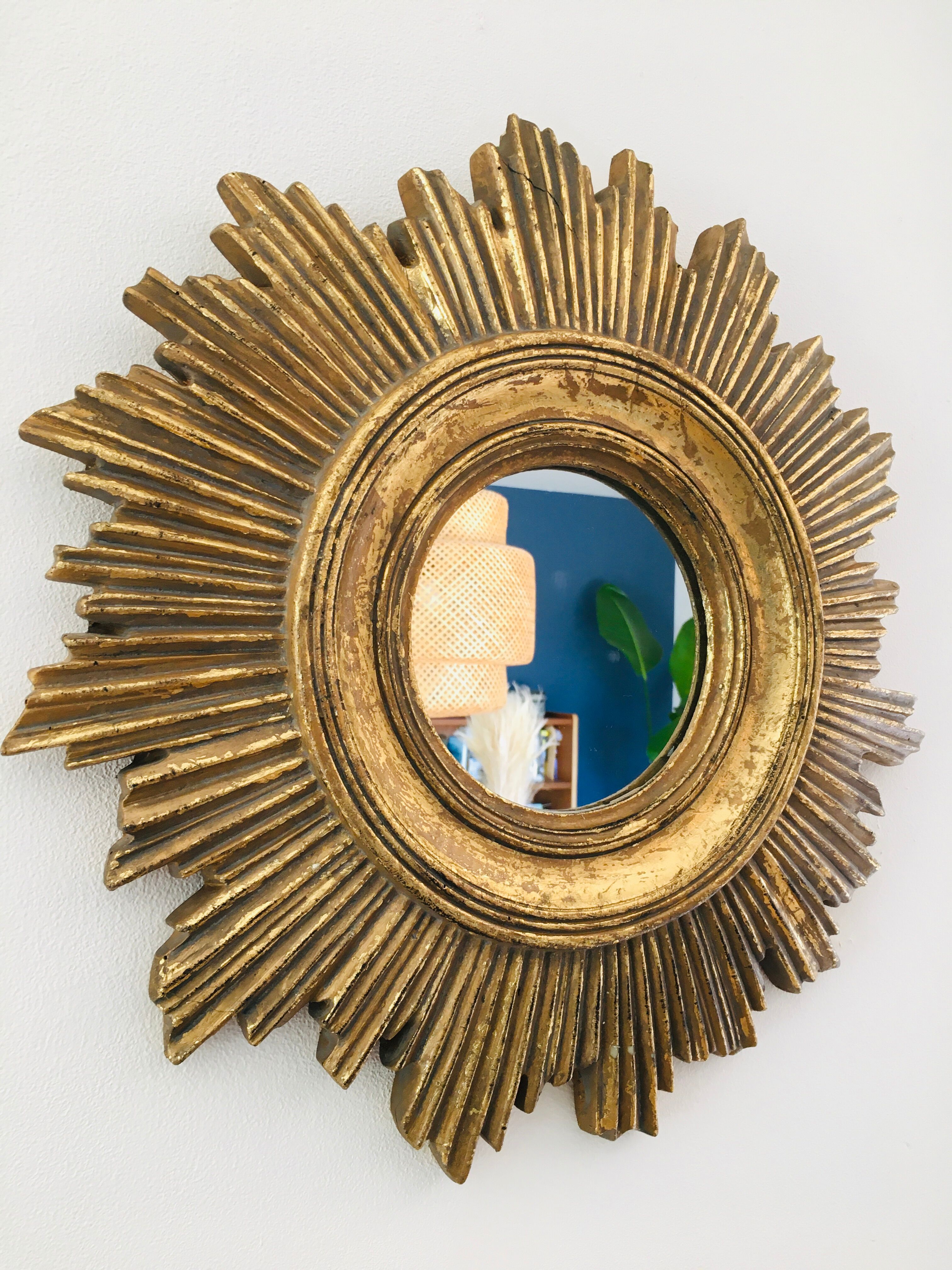 Golden sun mirror 44cm