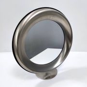 Round Anodized Brass Vanity Mirror Attr. to Sergio Mazza, Italy