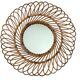 Round rattan mirror from the 1950s France