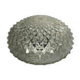 Vintage chiseled glass ceiling lamp