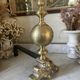 Pair of brass andirons