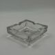 Vintage square ashtray in transparent glass