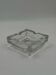 Vintage square ashtray in transparent glass