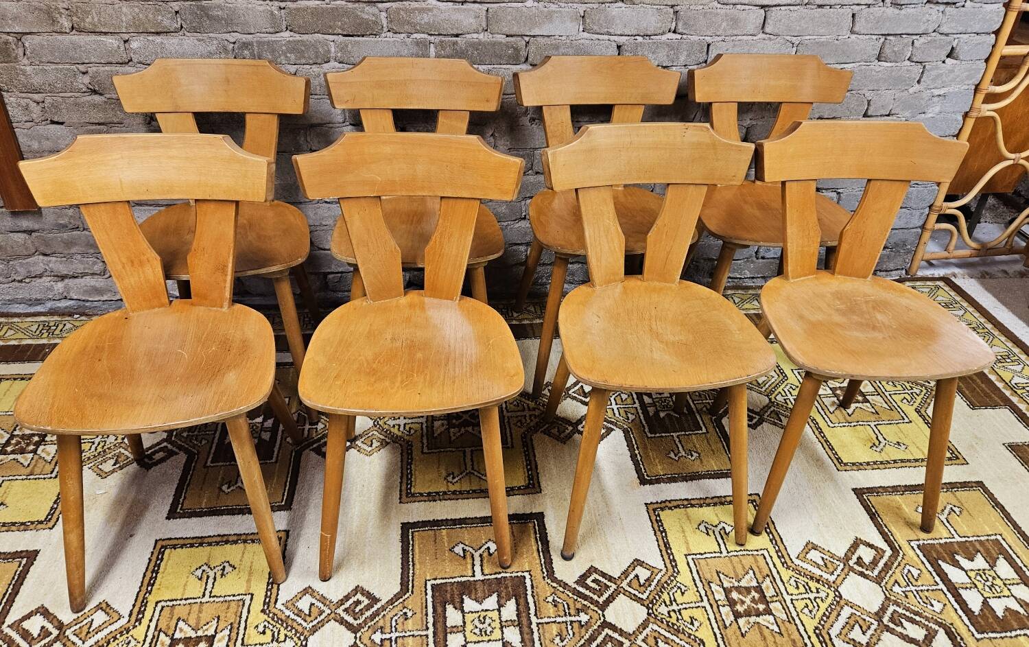 Set of 8 bistro chairs from the 1960s
