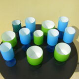 12 verres vintage multicolore