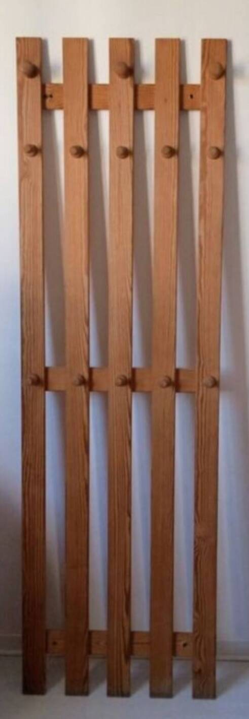 Vintage pine coat rack