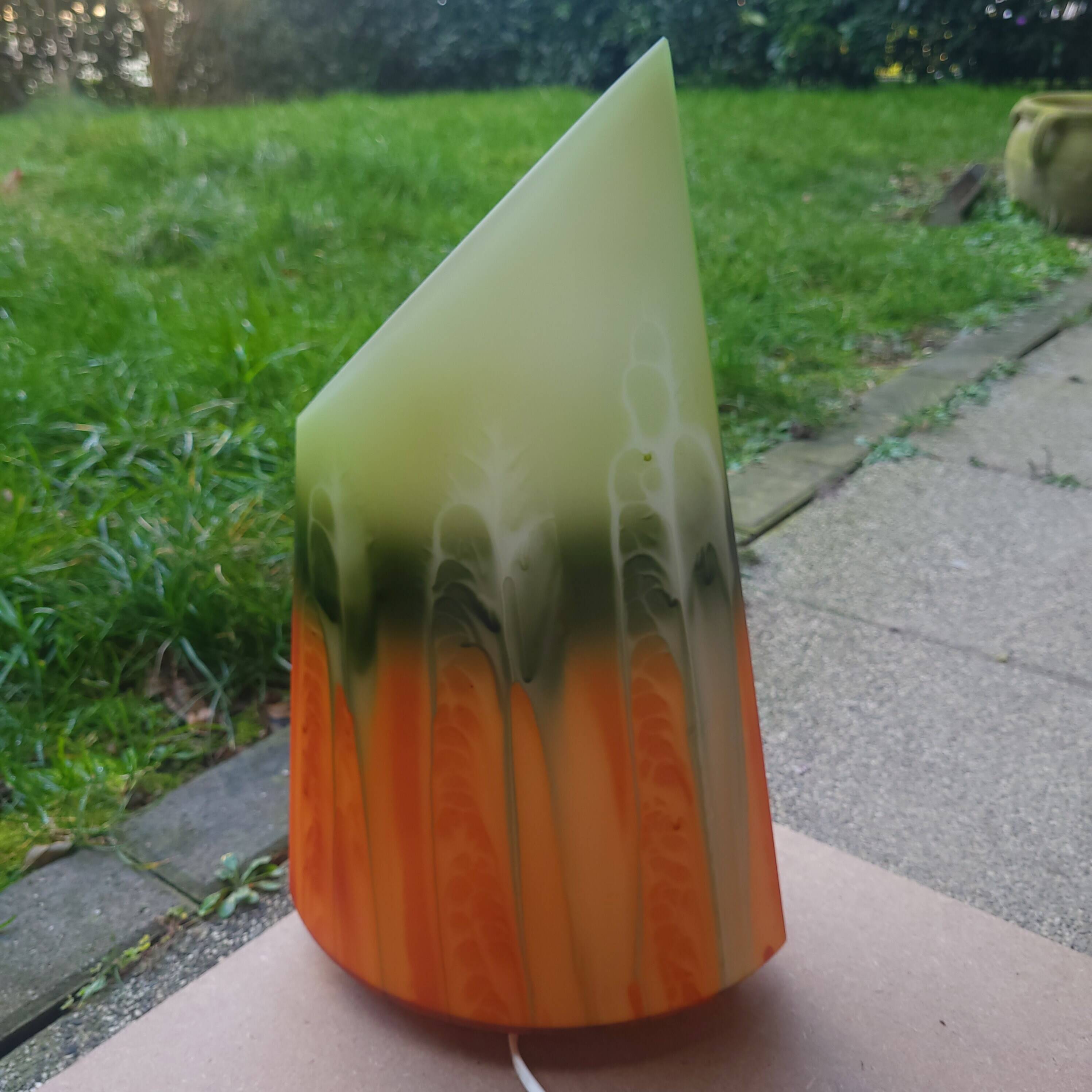 Asymmetrical vintage lamp, space age, Zwiesel, 1960-70.