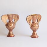 Neoclassical Spanish Copper Lustre Vases, 19Th