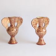 Vases Néoclassiques Espagnols en Cuivre Lustré, 19e