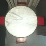 Louis XVI style hot water bottle table in mahogany and marble