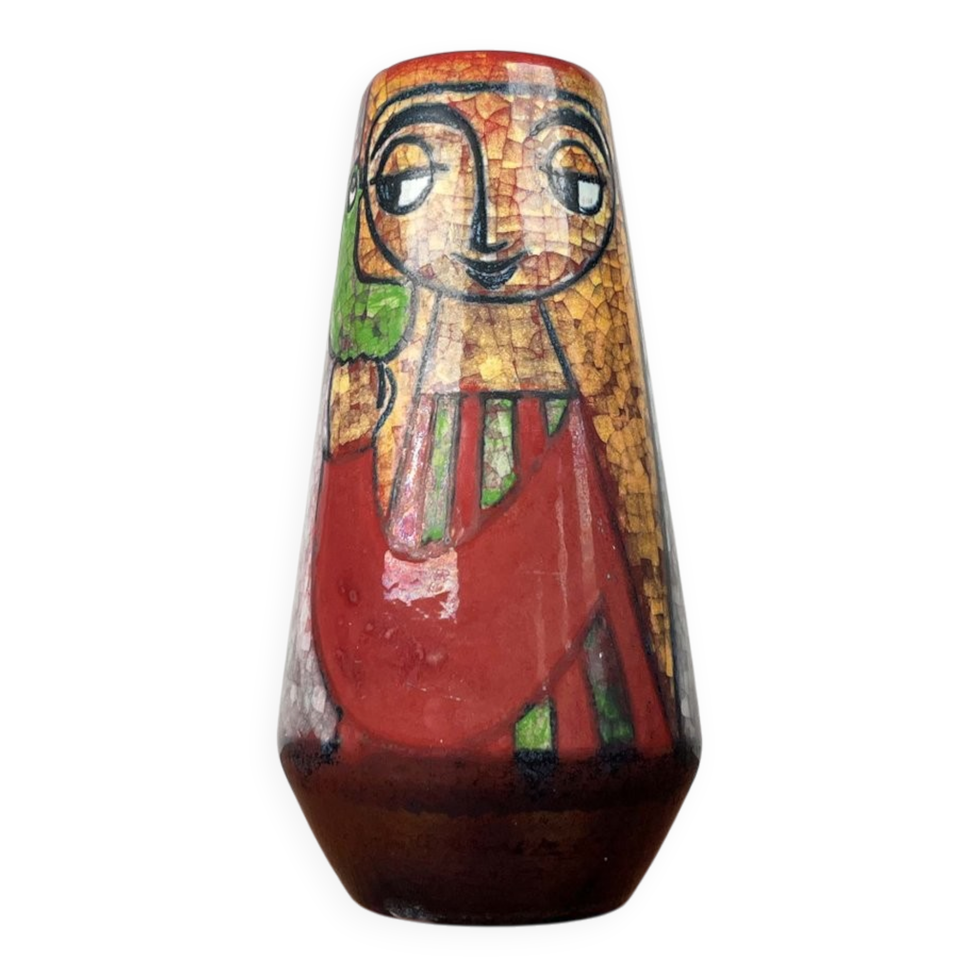 Danish studio pottery vase from the mid-century by Marianne Starck for Michael Andersen, 1960s.