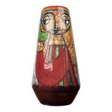 Danish studio pottery vase from the mid-century by Marianne Starck for Michael Andersen, 1960s.