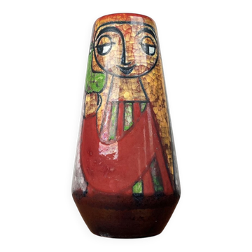 Danish studio pottery vase from the mid-century by Marianne Starck for Michael Andersen, 1960s.