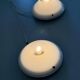 Pair of opal glass wall lights from the mid-century by Lamperti, 1960s, Italy.