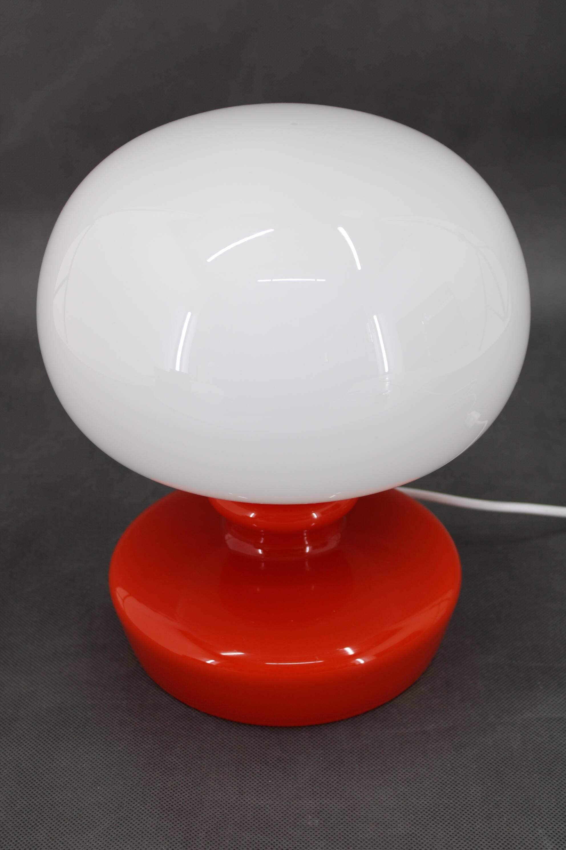 1970s Stepan Tabery Opaline Glass Mushroom Table Lamp, Czechoslovakia