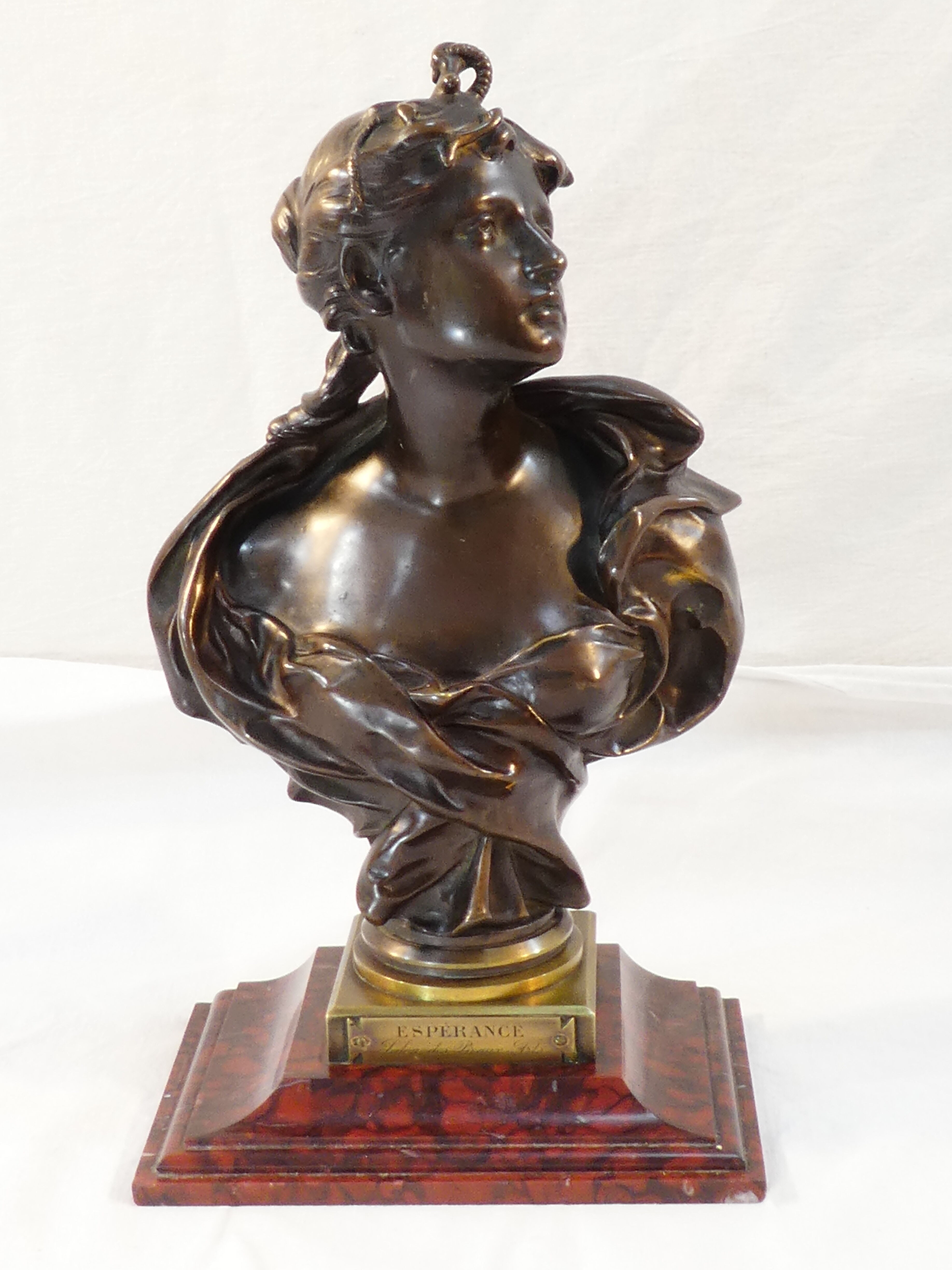 Bronze bust by Felix Pierre Richard 19th century