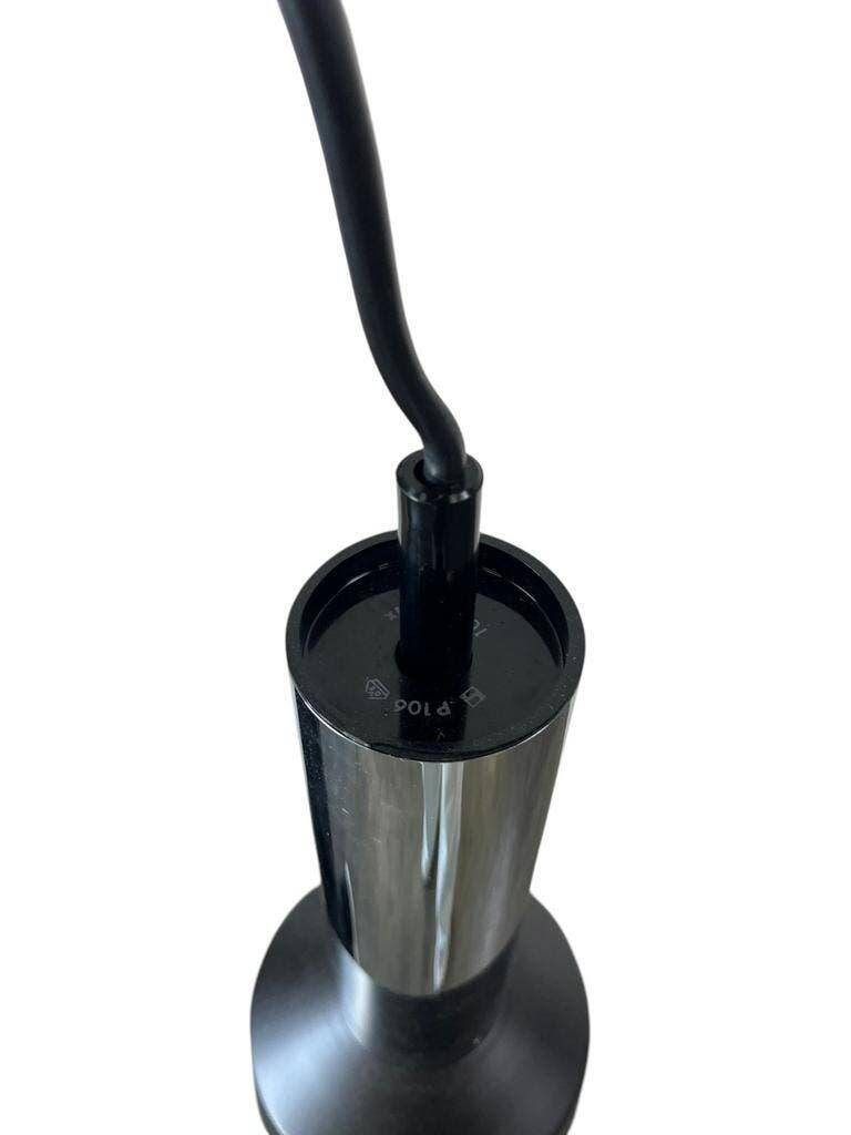 Suspension vintage chromée avec accent noir
