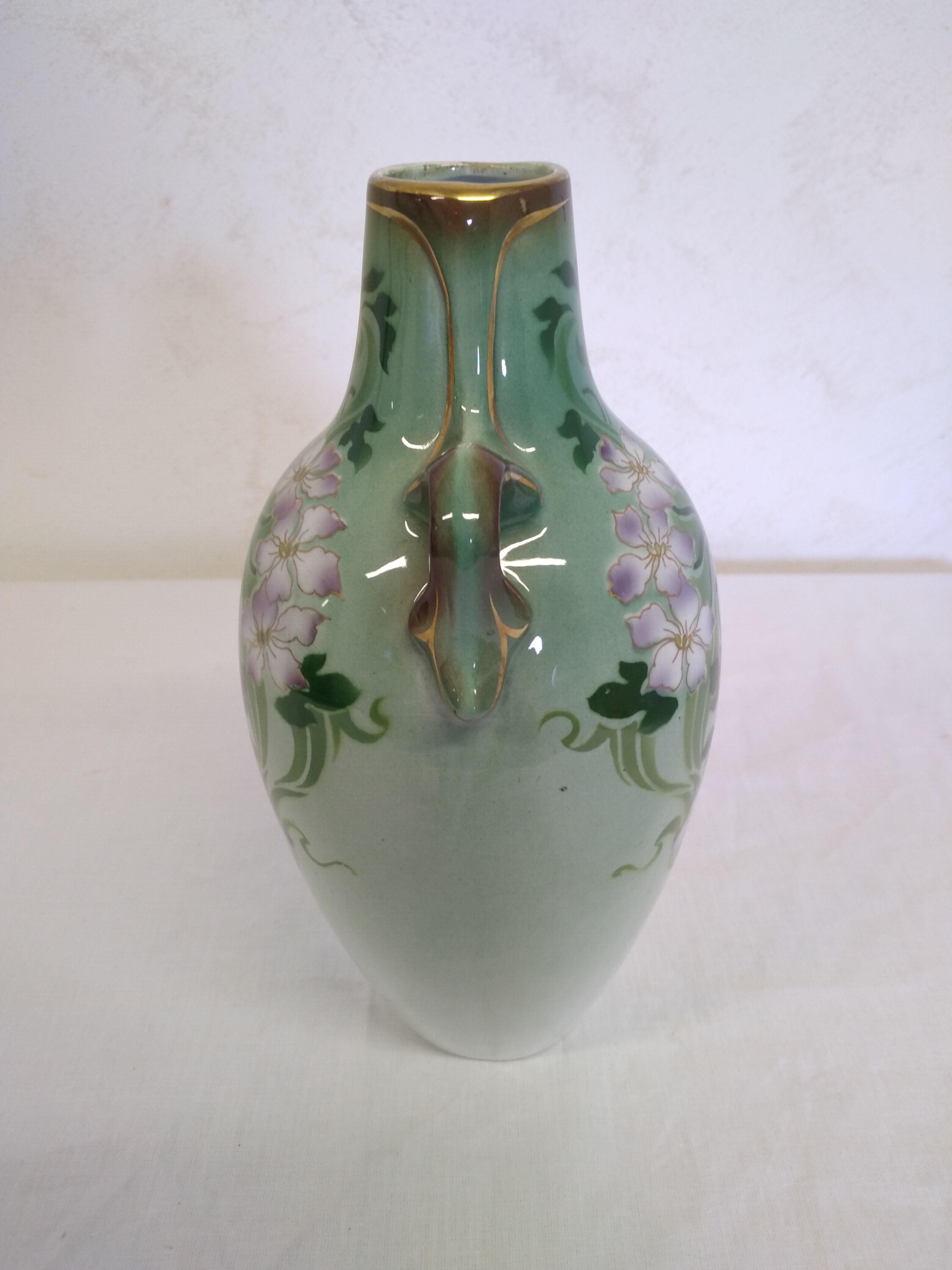 Vase faïence Saint-Amand hamage